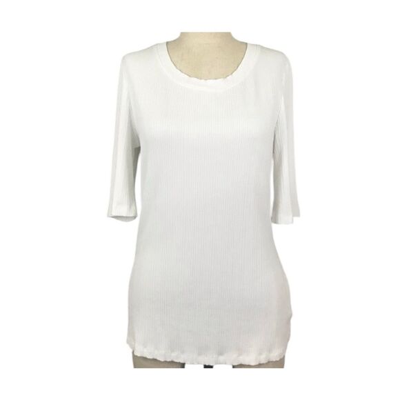 ✨Anthropologie Pure + Good Miranda White Sz XS Tee Shirt✨ - Picture 5 of 10